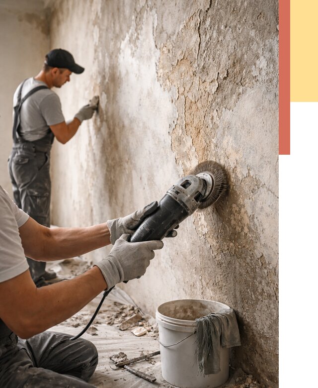 Снятие и удаление краски со стен в лесном от 2183 руб. — ОТДЕЛОЧНИК-Лсн