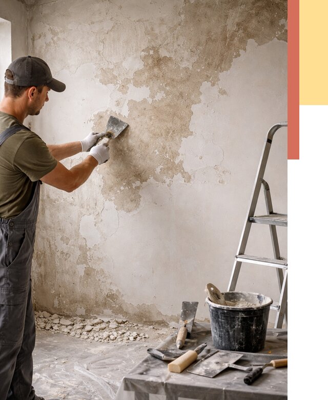 Снятие старой шпаклевки в лесном от 1923 руб. — быстро и недорого | ОТДЕЛОЧНИК-Лсн