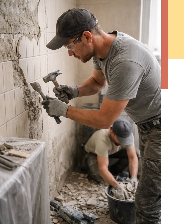 Демонтаж плитки со стен в лесном от 884 руб. — быстро и недорого | ОТДЕЛОЧНИК-Лсн