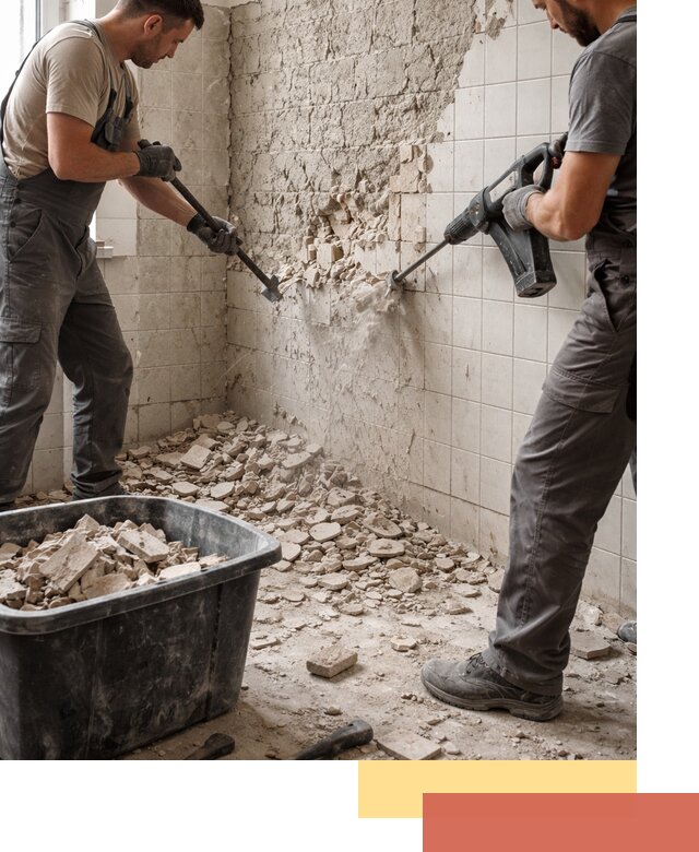 Демонтаж плитки со стен в лесном быстро и аккуратно