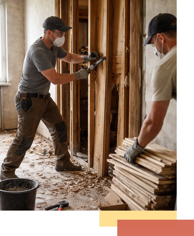 Демонтаж деревянных перегородок в лесном быстро и аккуратно