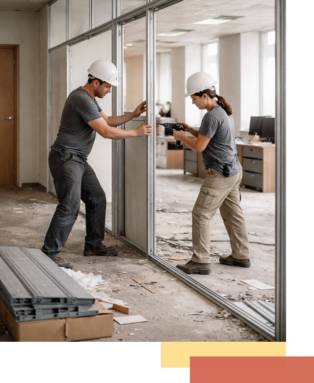 Демонтаж алюминиевых перегородок в лесном быстро и аккуратно