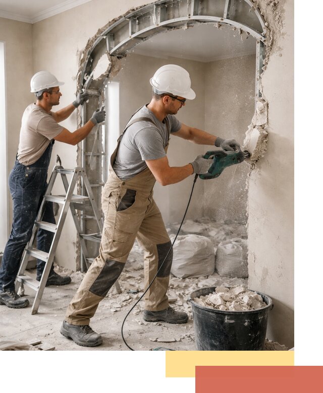 Демонтаж гипсокартонной арки в лесном быстро и аккуратно