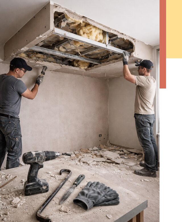 Демонтаж короба из гипсокартона в лесном от 1580 руб. — быстро и недорого | ОТДЕЛОЧНИК-Лсн