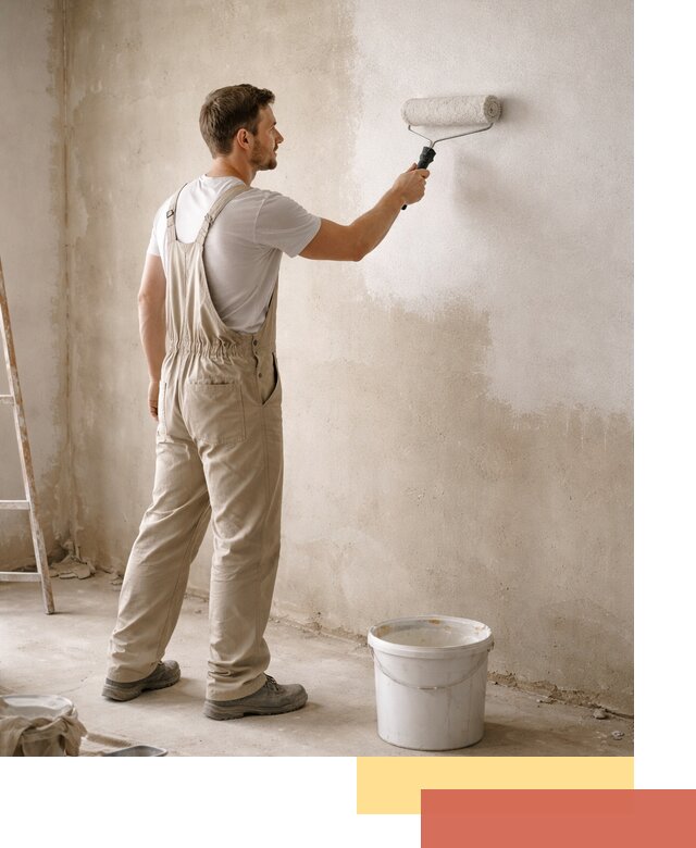 Грунтовка стен под отделку в лесном профессиональным раствором