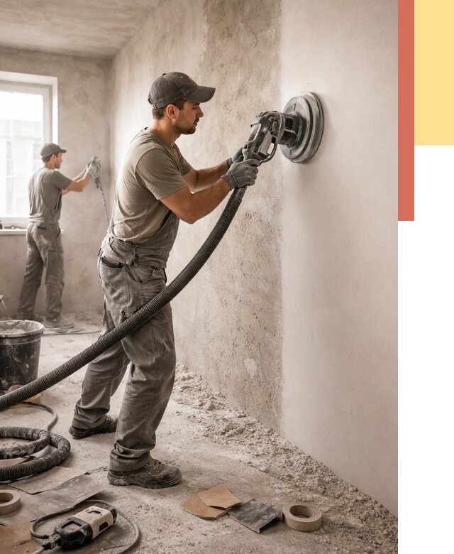 Шлифовка стен в лесном от 1247 руб/м2 — быстро и недорого | ОТДЕЛОЧНИК-Лсн