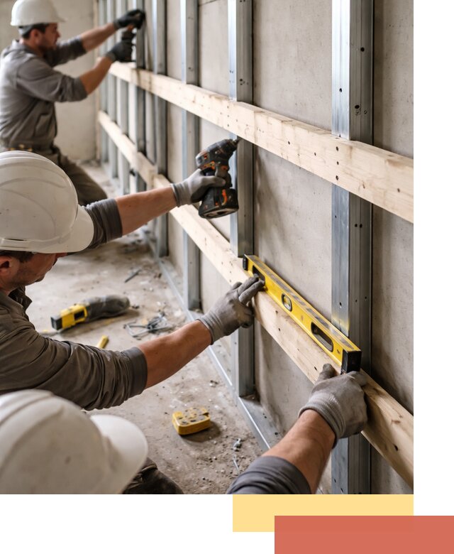 Устройство обрешетки под панели в лесном