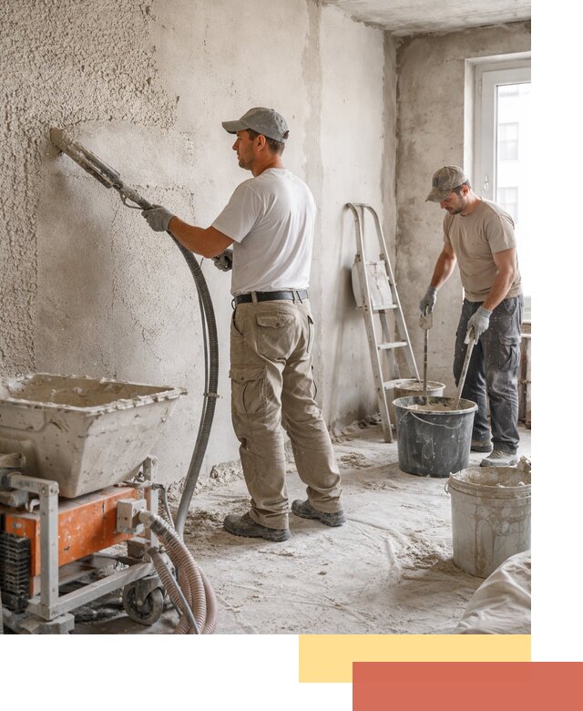 Машинная штукатурка стен в лесном — быстро и качественно