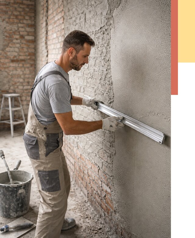 Штукатурка кирпичных стен в лесном от 4678 руб/м2 — быстро и недорого | ОТДЕЛОЧНИК-Лсн