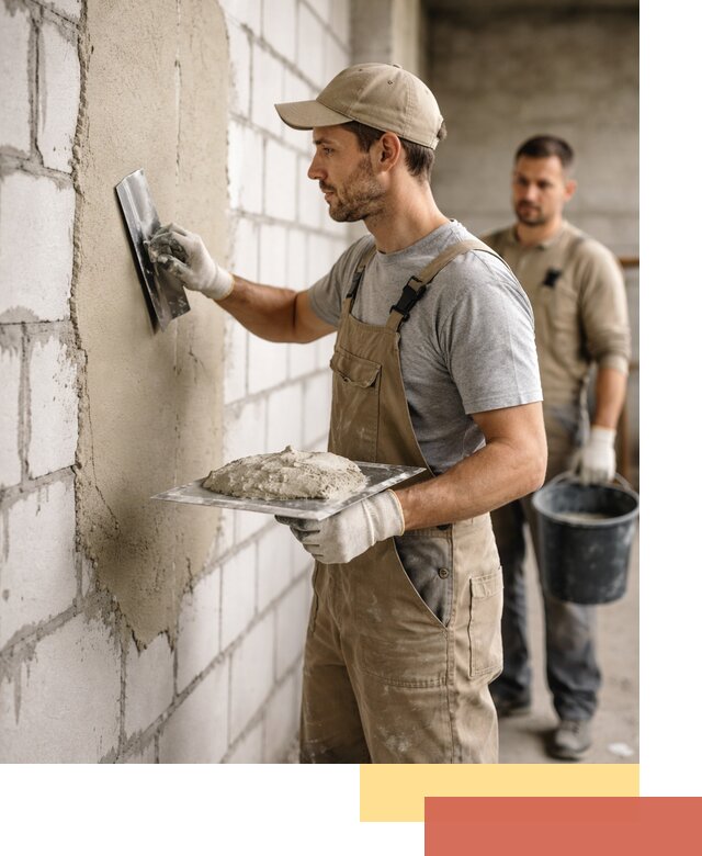 Штукатурка стен из газобетона в лесном под ключ