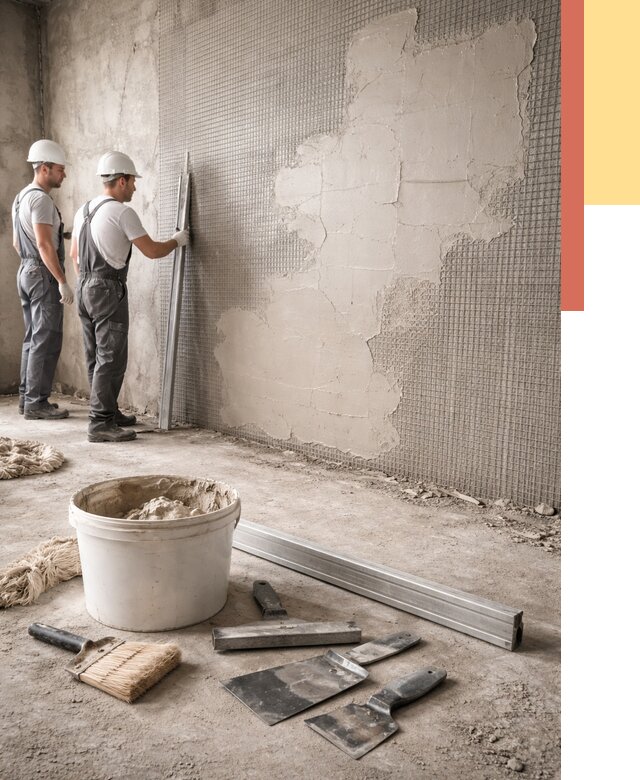 Штукатурка стен по сетке в лесном от 5717 руб./м2 — быстро и недорого | ОТДЕЛОЧНИК-Лсн