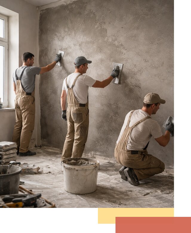 Декоративная штукатурка под бетон в лесном для стен и потолков