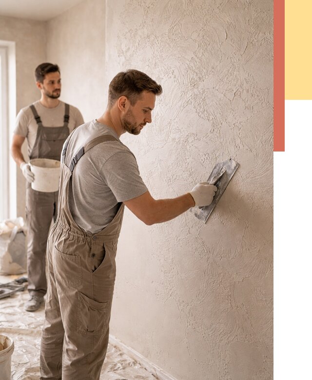 Фактурная штукатурка стен в лесном от 4366 руб./м² — заказать под ключ | ОТДЕЛОЧНИК-Лсн