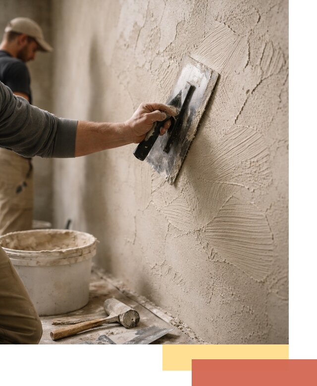 Фактурная штукатурка стен в лесном — монтаж, отделка, реставрация