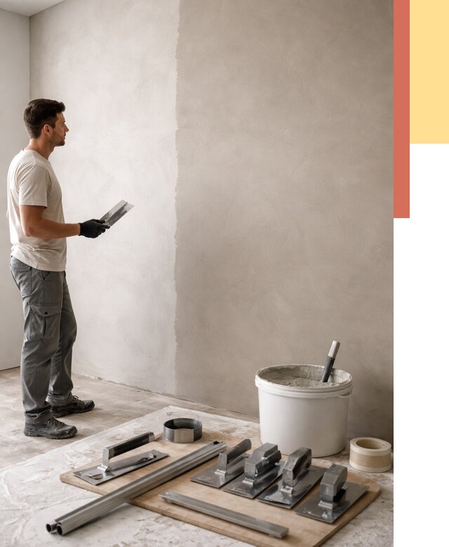 Нанесение микроцемента на стены в лесном от 3326 руб./м2 под ключ | ОТДЕЛОЧНИК-Лсн