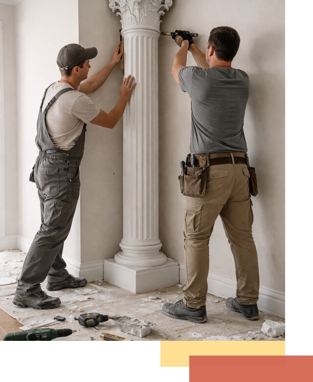 Установка декоративных колонн в лесном под ключ