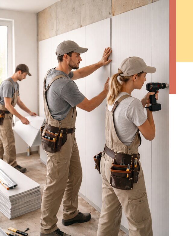 Монтаж ПВХ панелей на стены в лесном от 468 руб/м2 — быстро и недорого | ОТДЕЛОЧНИК-Лсн