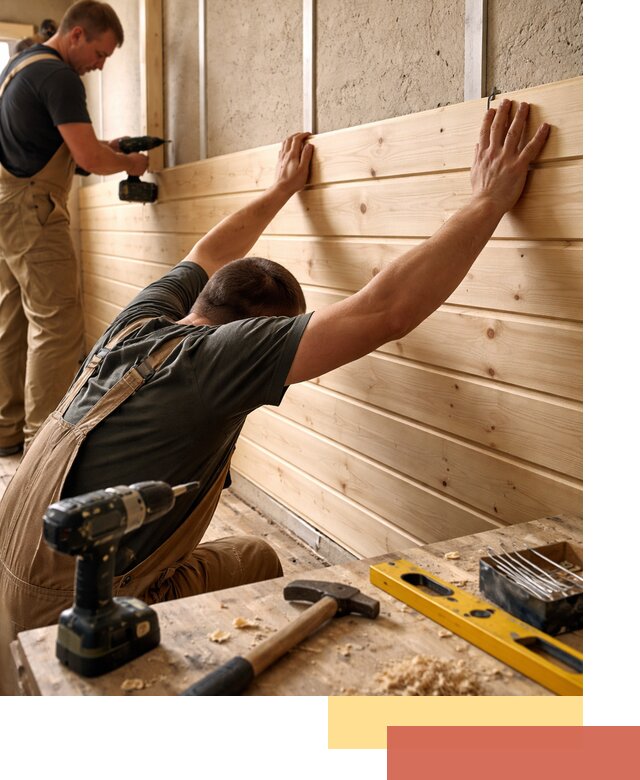 Монтаж деревянной вагонки на стены в лесном быстро и качественно