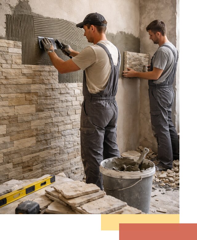 Монтаж искусственного камня в лесном — облицовка стен и фасадов