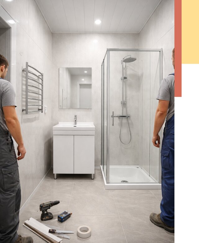 Отделка ванной комнаты панелями ПВХ в лесном от 4678 руб. за м2 | ОТДЕЛОЧНИК-Лсн