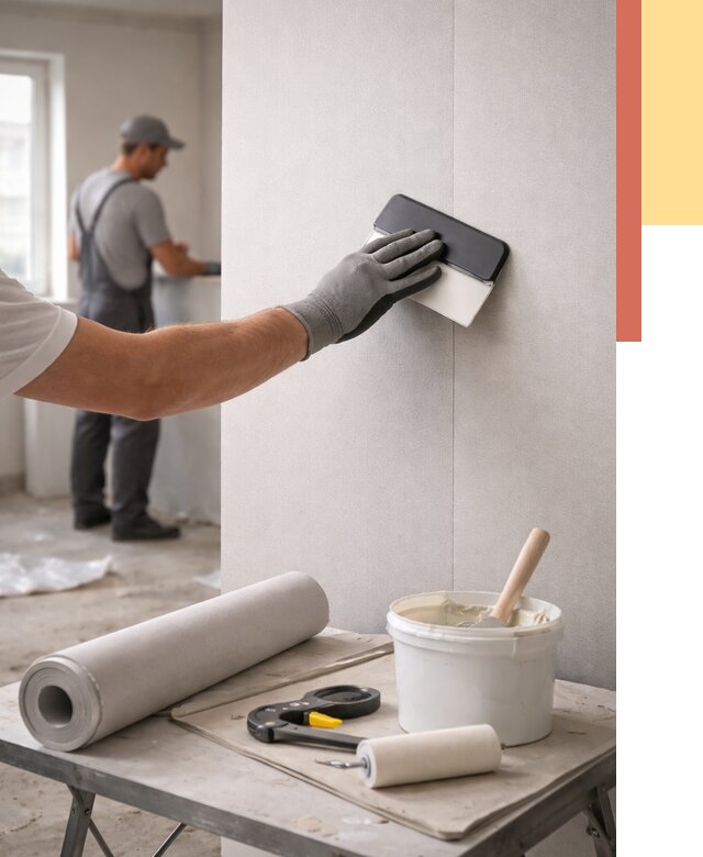 Поклейка обоев под покраску в лесном от 3638 руб. за м2 | ОТДЕЛОЧНИК-Лсн