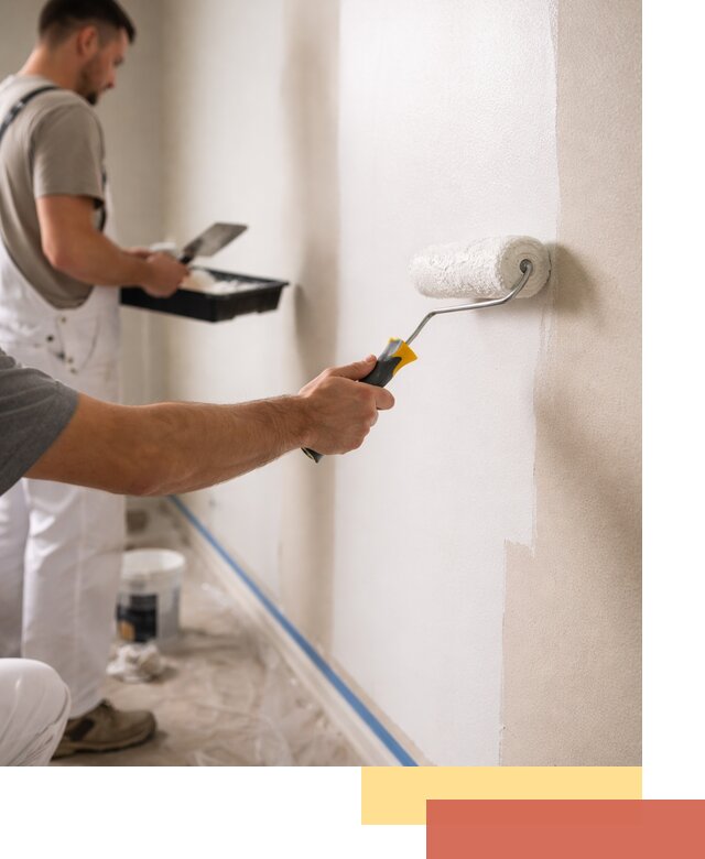 Покраска стен акриловой краской профессионально в лесном