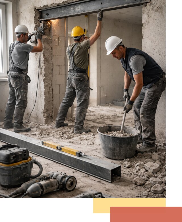 Создание проемов в стенах и несущих конструкциях в лесном