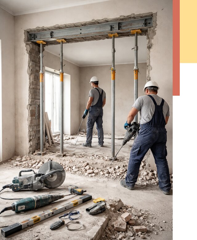 Прорезка проема в стене в лесном от 4678 руб. — быстро и недорого | ОТДЕЛОЧНИК-Лсн