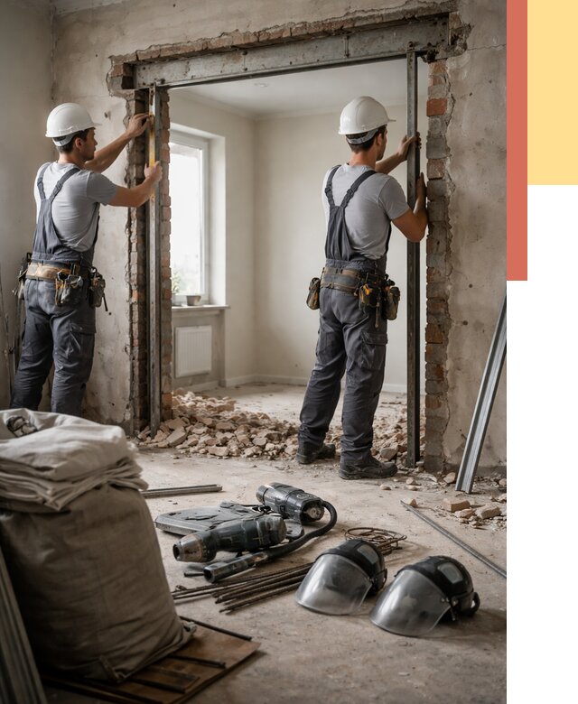 Расширение дверного проема в лесном от 12994 руб. под ключ | ОТДЕЛОЧНИК-Лсн