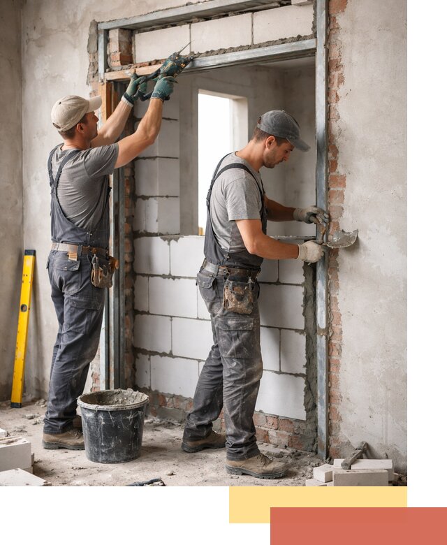 Закладка дверного проема под ключ в лесном: демонтаж, монтаж, отделка