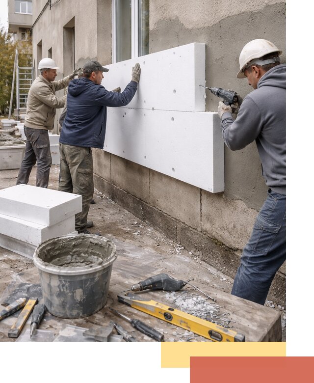 Утепление наружных стен пенопластом в лесном