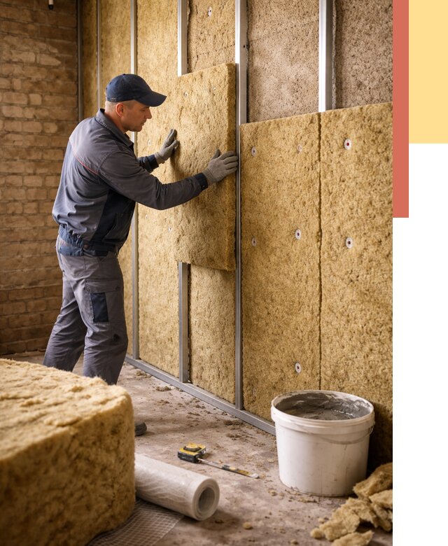 Утепление стен минватой в лесном от 1403 руб./м2 — недорого и быстро | ОТДЕЛОЧНИК-Лсн