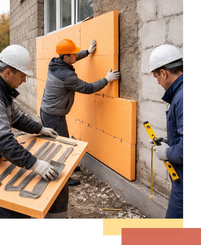 Утепление фасада пеноплексом под ключ в лесном