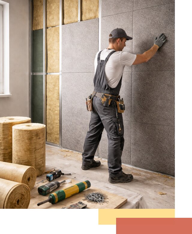 Профессиональная шумоизоляция стен в лесном для квартиры и офиса