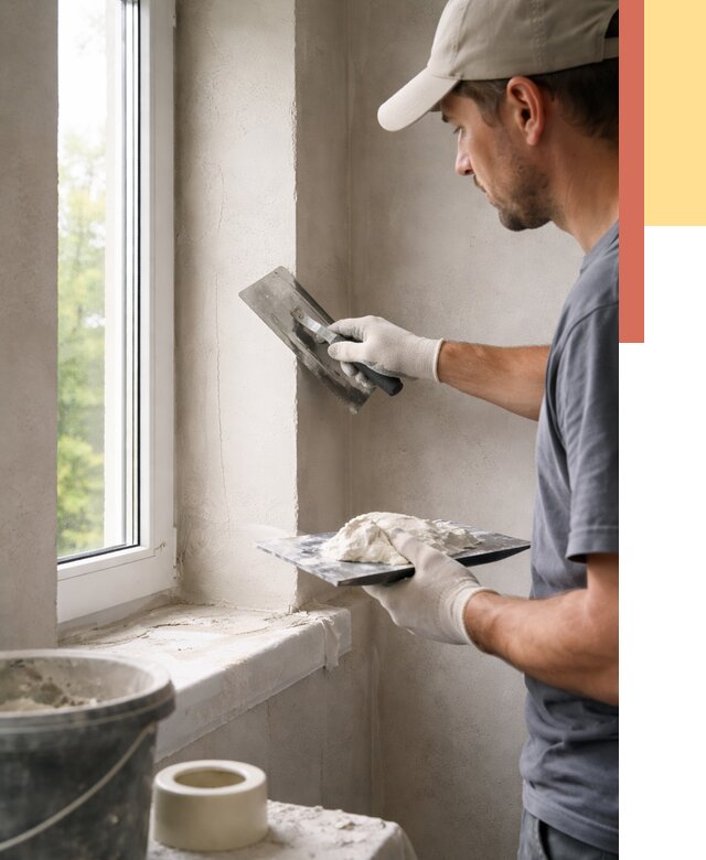 Штукатурка откосов в лесном от 4678 руб/м² — услуги и выравнивание под ключ | ОТДЕЛОЧНИК-Лсн