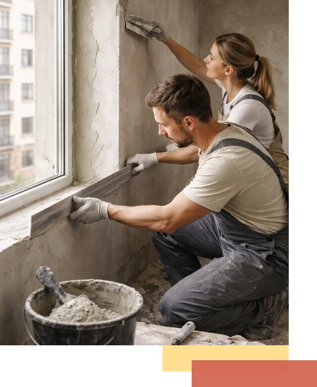 Штукатурка откосов дверей и окон профессионально в лесном