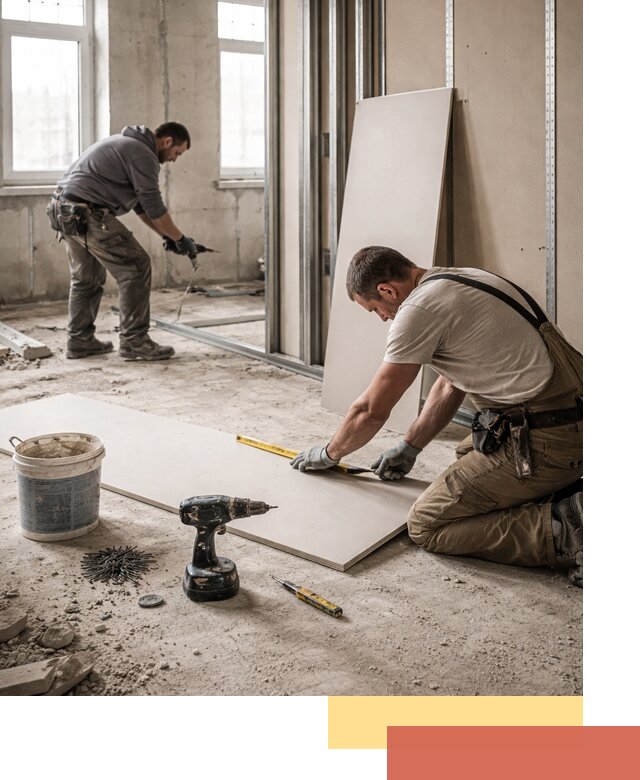 Кладка перегородок из ПГП под ключ в лесном