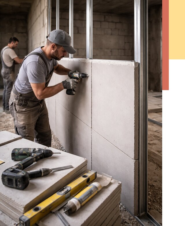 Кладка влагостойких перегородок ПГП в лесном от 1247 руб. под ключ | ОТДЕЛОЧНИК-Лсн