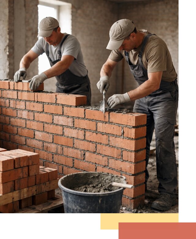 Кладка кирпичных перегородок под ключ в лесном