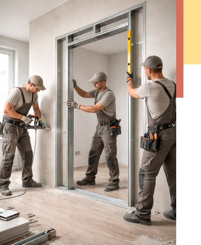 Устройство дверного проема в перегородке в лесном от 4678 руб. под ключ | ОТДЕЛОЧНИК-Лсн