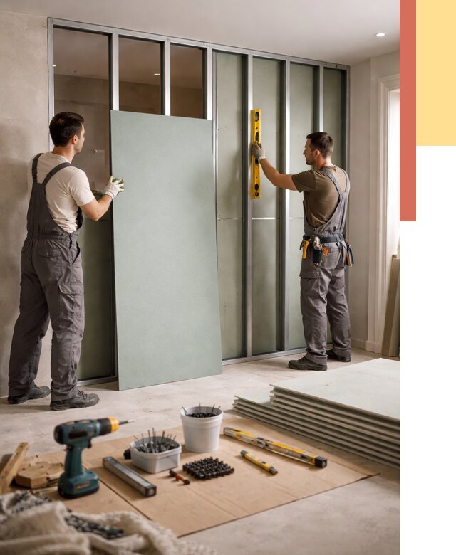 Перегородка из влагостойкого гипсокартона в лесном от 4990 руб. — монтаж под ключ | ОТДЕЛОЧНИК-Лсн