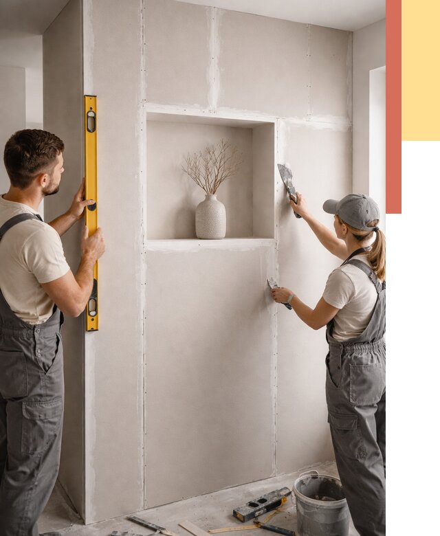 Перегородка из гипсокартона с нишей в лесном от 3378 руб. под ключ | ОТДЕЛОЧНИК-Лсн