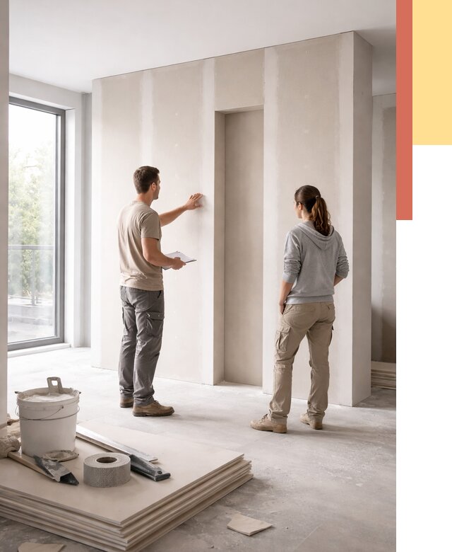 Зонирующая перегородка из гипсокартона в лесном от 2911 руб. под ключ | ОТДЕЛОЧНИК-Лсн