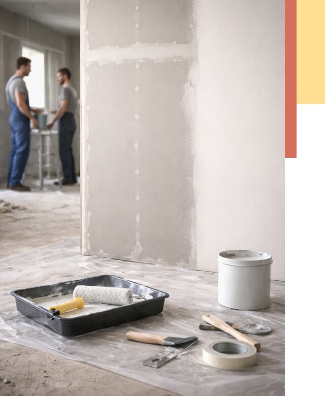 Покраска перегородок из гипсокартона в лесном от 4678 руб. под ключ | ОТДЕЛОЧНИК-Лсн