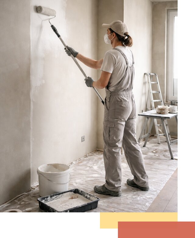 Покраска перегородок из гипсокартона в лесном качественно и недорого