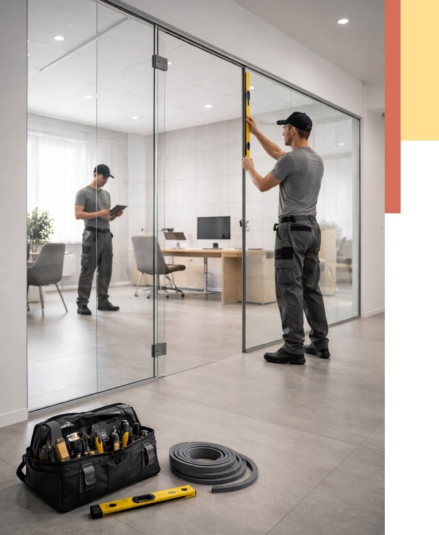 Цельностеклянные перегородки под ключ в лесном от 9875 руб. — монтаж и цены | ОТДЕЛОЧНИК-Лсн