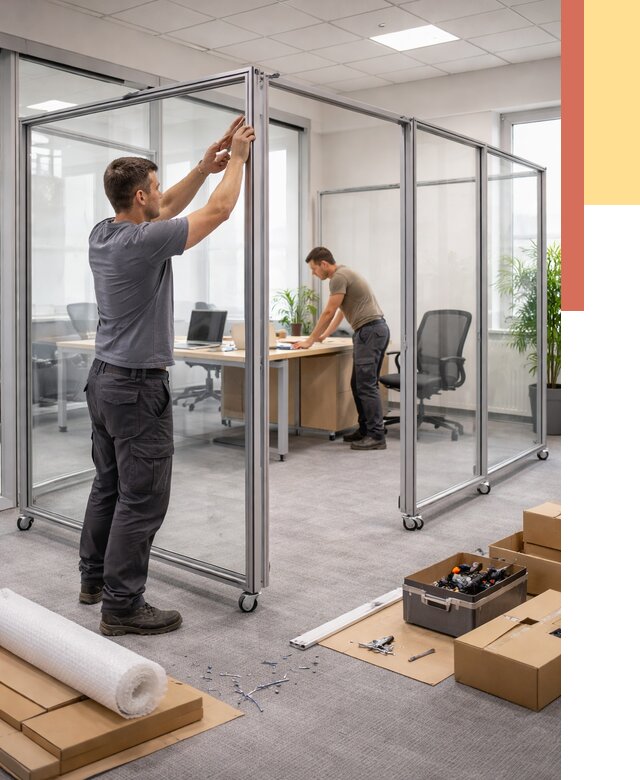 Мобильные офисные перегородки в лесном от 12994 руб. — установка под ключ | ОТДЕЛОЧНИК-Лсн