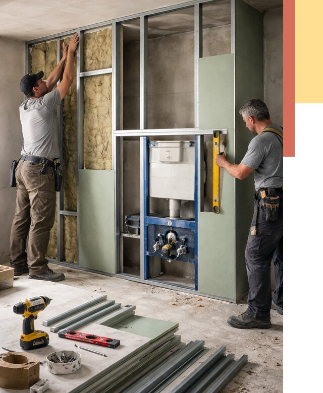 Установка сантехнических перегородок в лесном от 8836 руб. | ОТДЕЛОЧНИК-Лсн