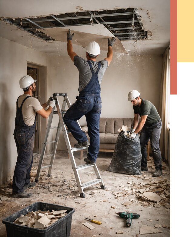 Демонтаж гипсокартонного потолка в лесном от 437 руб. за м2 — ОТДЕЛОЧНИК-Лсн