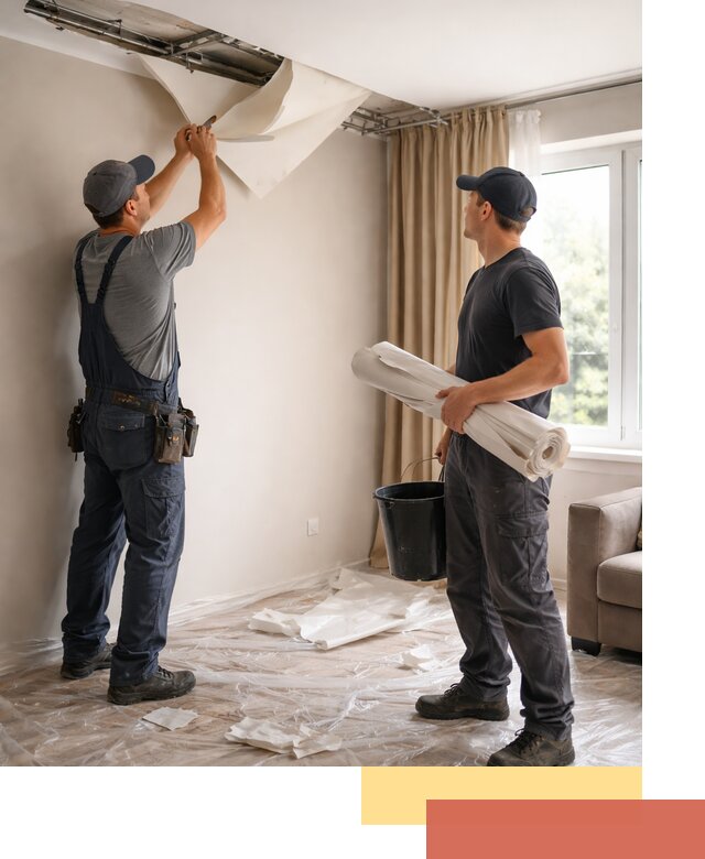 Демонтаж натяжного потолка в лесном быстро и аккуратно